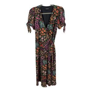 Yumi Kim Kingston Garden Bella Midi A-Line Wrap Dress Floral Multicolor Size XS
